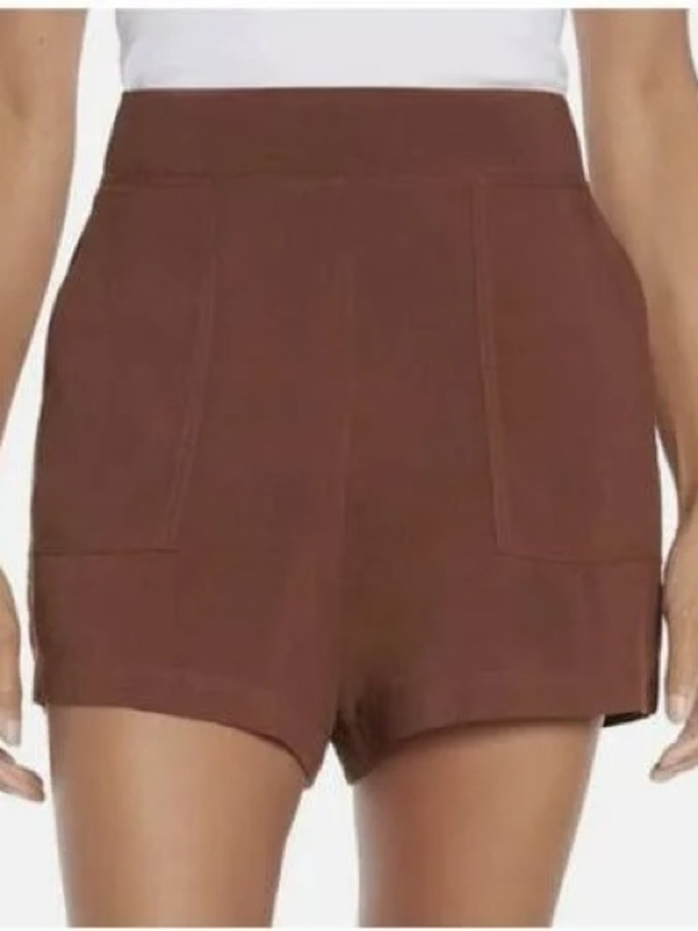Wildfox Pull On Shorts XL Brown Rayon Lounge Casual Elastic Waist